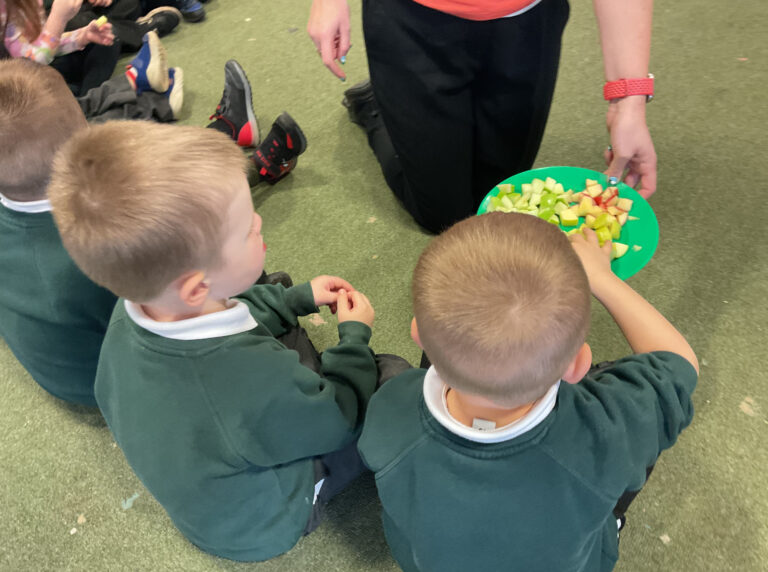 Ladybird class even got to try the different apples and vote on which on was their favourite