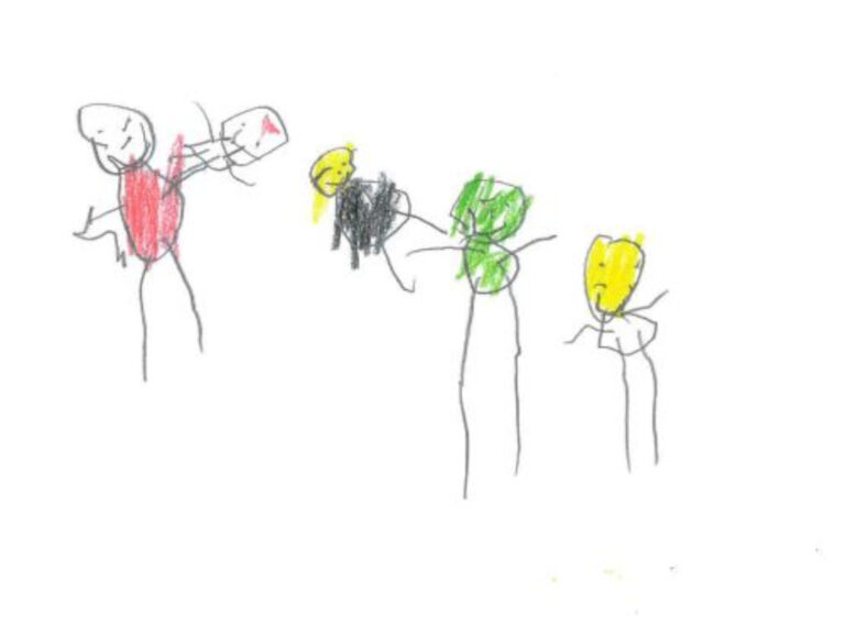 Wheeler in F2 drew his family as part of the Myself topic