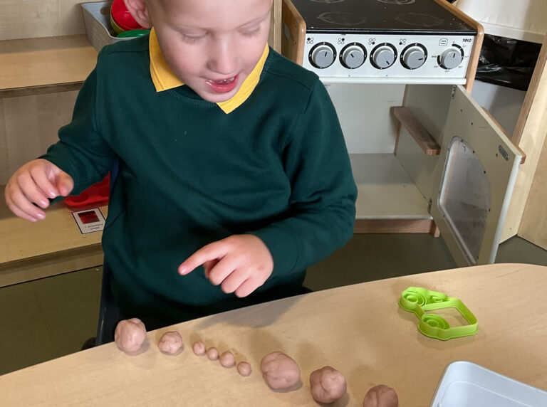 EYFS- Touch counting with the playdough